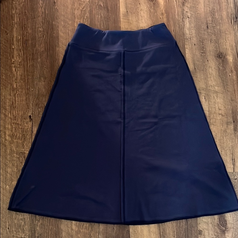 Navy Blue Allie Knit Midi Skirt